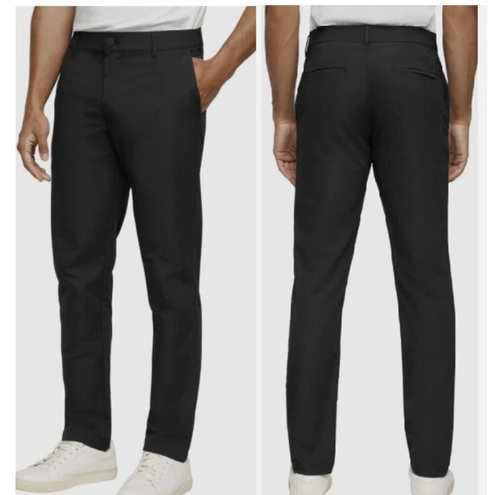 Banana Republic Mens Pants 34x32 Black Slim Fit Stretch Lightweight NWT